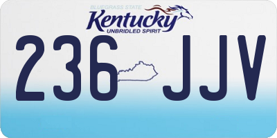 KY license plate 236JJV