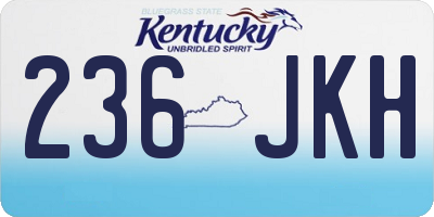 KY license plate 236JKH