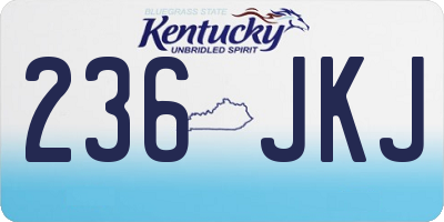 KY license plate 236JKJ