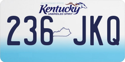 KY license plate 236JKQ