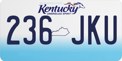 KY license plate 236JKU