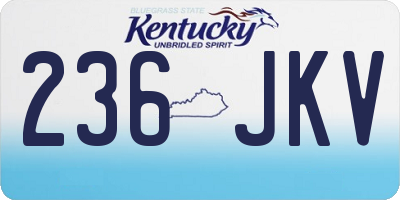 KY license plate 236JKV