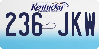 KY license plate 236JKW