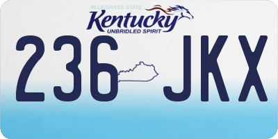 KY license plate 236JKX