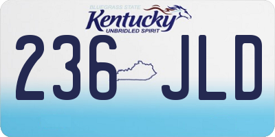KY license plate 236JLD