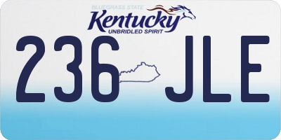 KY license plate 236JLE