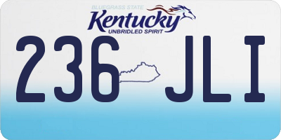 KY license plate 236JLI