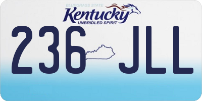 KY license plate 236JLL