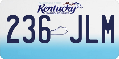 KY license plate 236JLM