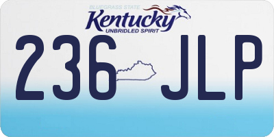 KY license plate 236JLP
