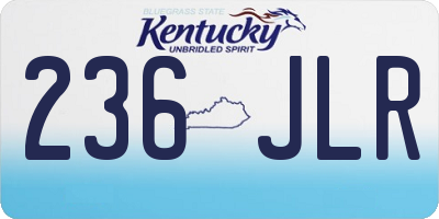 KY license plate 236JLR