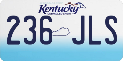 KY license plate 236JLS