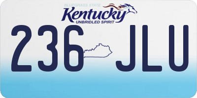 KY license plate 236JLU