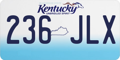KY license plate 236JLX