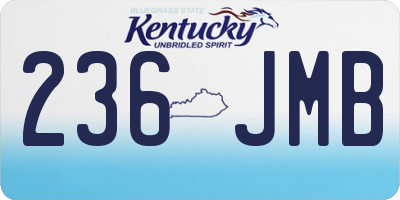 KY license plate 236JMB