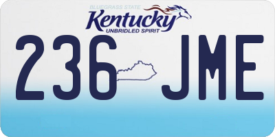 KY license plate 236JME
