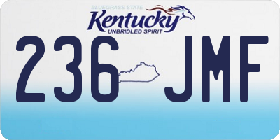 KY license plate 236JMF