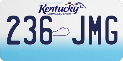 KY license plate 236JMG
