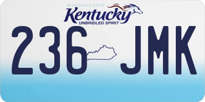 KY license plate 236JMK