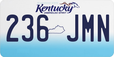 KY license plate 236JMN