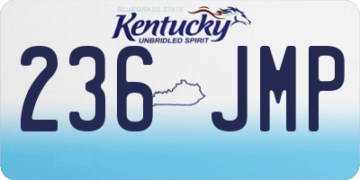 KY license plate 236JMP
