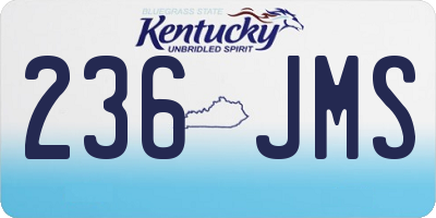 KY license plate 236JMS