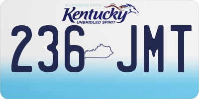 KY license plate 236JMT