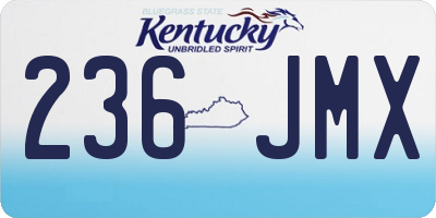 KY license plate 236JMX