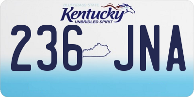KY license plate 236JNA