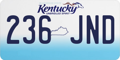 KY license plate 236JND