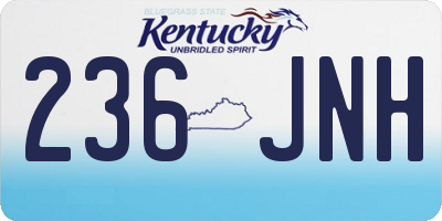 KY license plate 236JNH