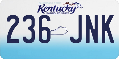 KY license plate 236JNK