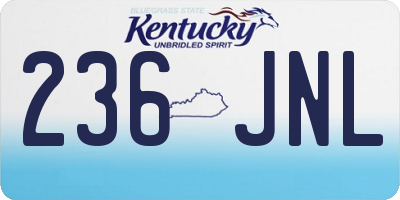 KY license plate 236JNL