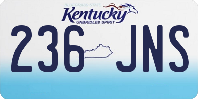 KY license plate 236JNS