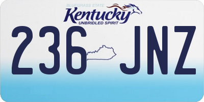 KY license plate 236JNZ