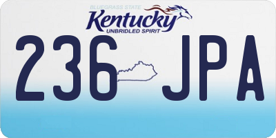 KY license plate 236JPA