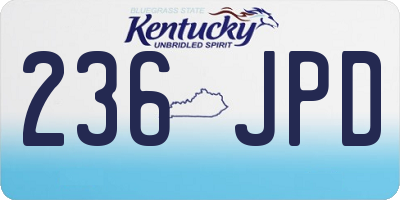 KY license plate 236JPD