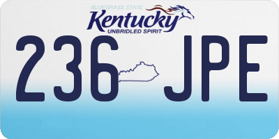 KY license plate 236JPE