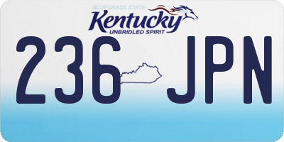KY license plate 236JPN