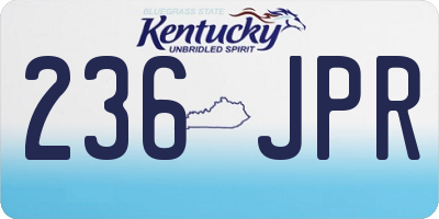 KY license plate 236JPR