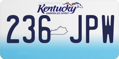 KY license plate 236JPW