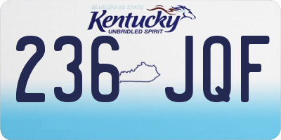 KY license plate 236JQF