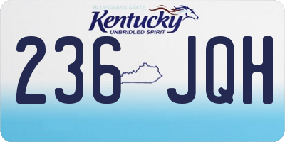 KY license plate 236JQH