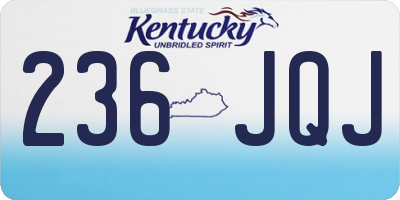 KY license plate 236JQJ