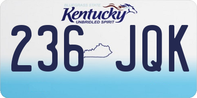 KY license plate 236JQK