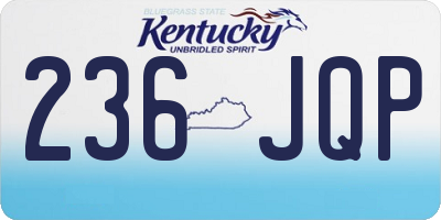 KY license plate 236JQP