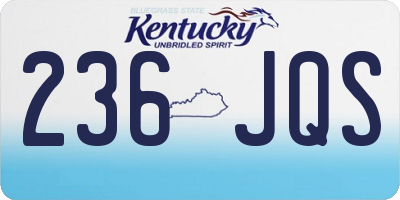 KY license plate 236JQS