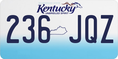 KY license plate 236JQZ