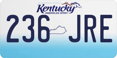 KY license plate 236JRE
