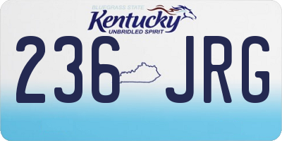 KY license plate 236JRG